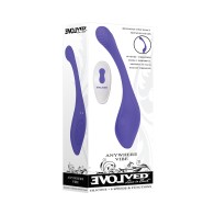 Evolved Anywhere Vibe - Remote-Controlled Poseable Silicone Vibrator Blue