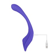 Evolved Anywhere Vibe - Remote-Controlled Poseable Silicone Vibrator Blue