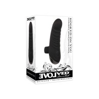 Evolved Hooked On You Rechargeable Silicone Finger Vibrator - Black