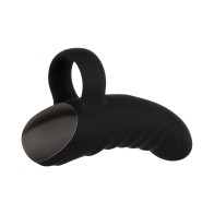 Evolved Hooked On You Rechargeable Silicone Finger Vibrator - Black