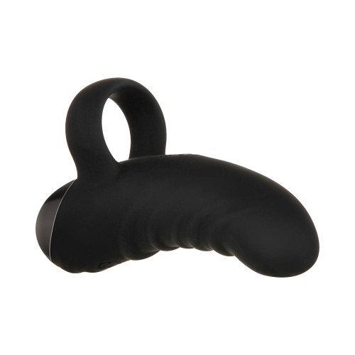 Evolved Hooked On You Rechargeable Silicone Finger Vibrator - Black