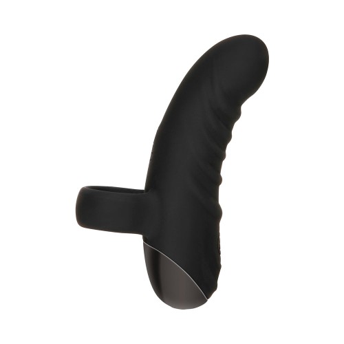 Evolved Hooked On You Rechargeable Silicone Finger Vibrator - Black