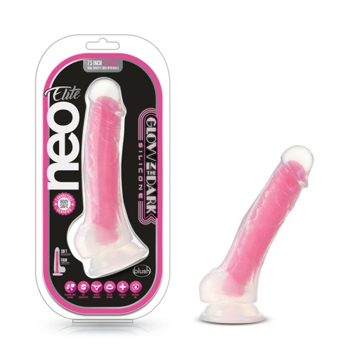 Dildo de Doble Densidad que Brilla en la Oscuridad Neo Elite