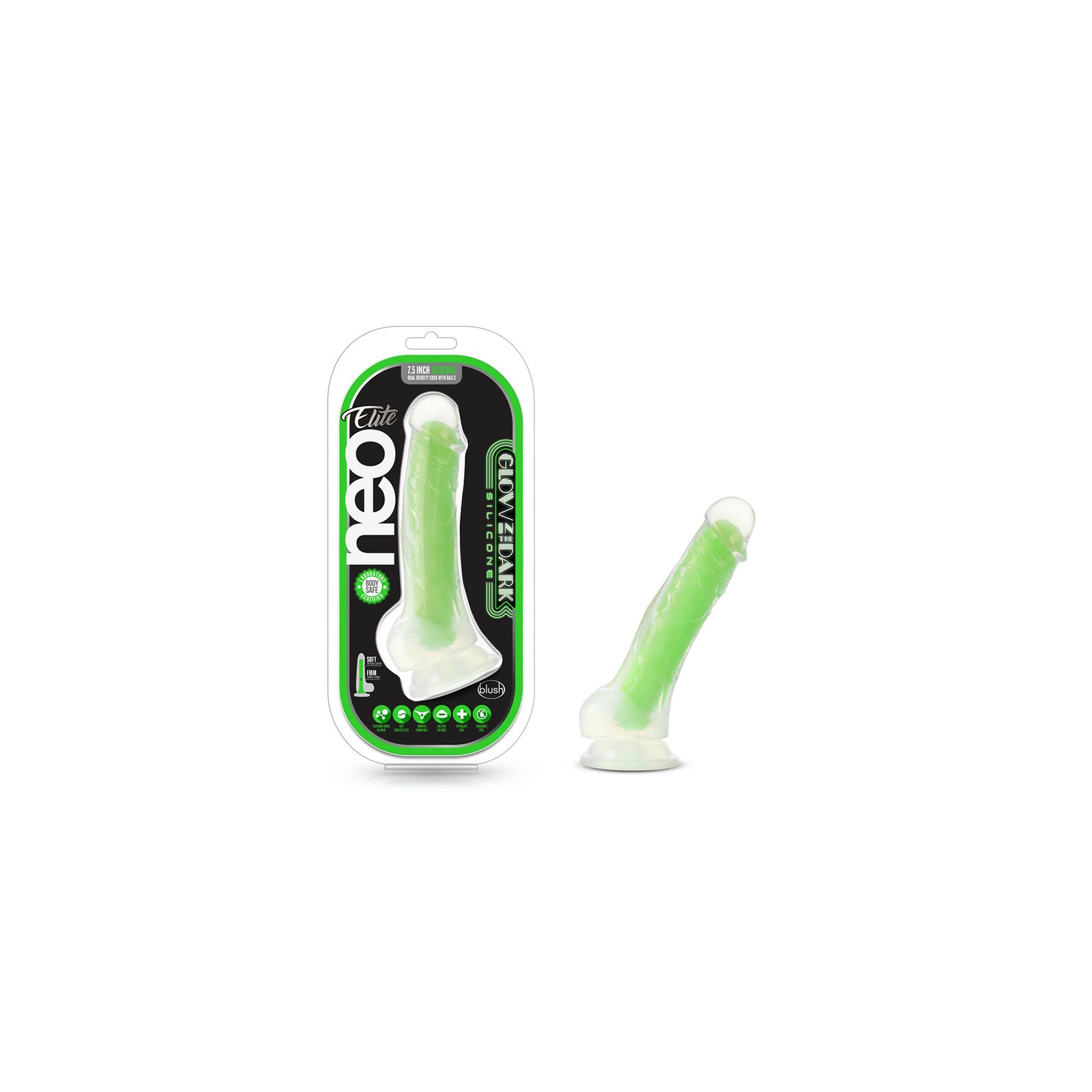 Neo Elite Glow in the Dark Viper Dildo for Lifelike Pleasure