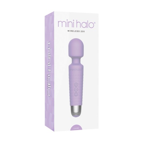 Mini Halo Varita Inalámbrica 20X Silicona Lila - Vibrador Compacto Versátil