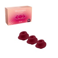 Womanizer Replacement Stimulation Heads Type A 3-Pack Bordeaux M