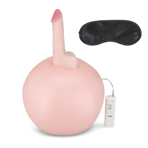 Lux Fetish Inflatable Sex Ball with Vibrating Dildo