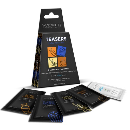 Wicked Teasers Coffee House Mix Flavored Lubricant Pack for Pleasure