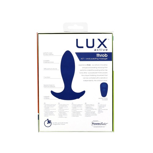 Lux Active Throb 4.5 in. Anal Pulsating Massager - Remote Control