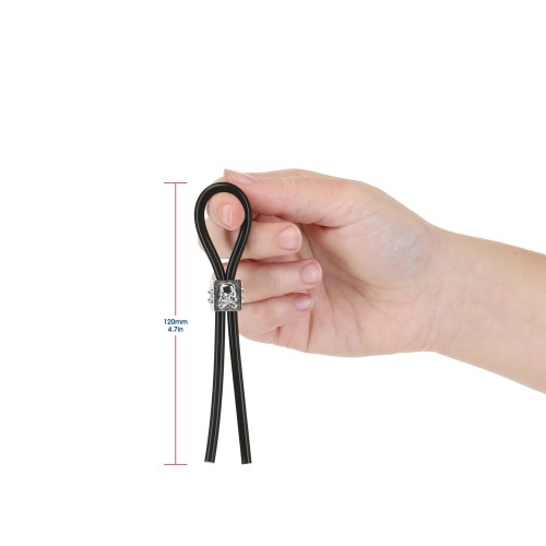 Lux Active Tether Correa Ajustable para Pene de Silicona Negra Lazo/Bolo