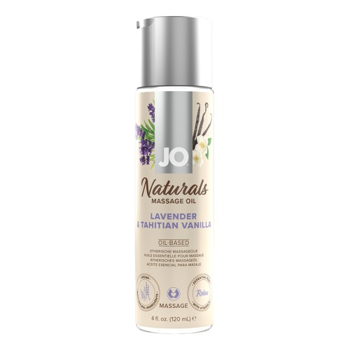 JO Naturals Aceite de Masaje Lavanda & Vainilla de Tahití 4 oz.