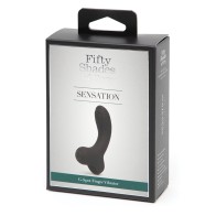 Vibrador de Dedo G-Spot Rechazable FIFTY SHADES OF GREY Negro