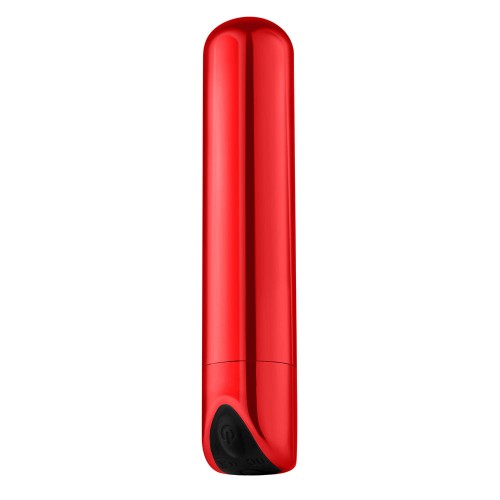 Luv Inc SB33 Shiny Rechargeable Bullet Vibrator Red