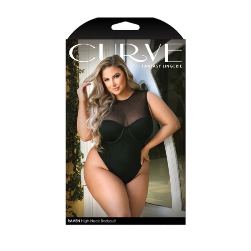 Fantasy Lingerie Curve Raven Bodysuit Black XL/2XL