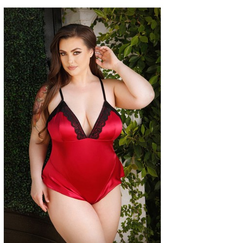 Fantasy Lingerie Curve Cleo Skirted Teddy Red XL/2XL