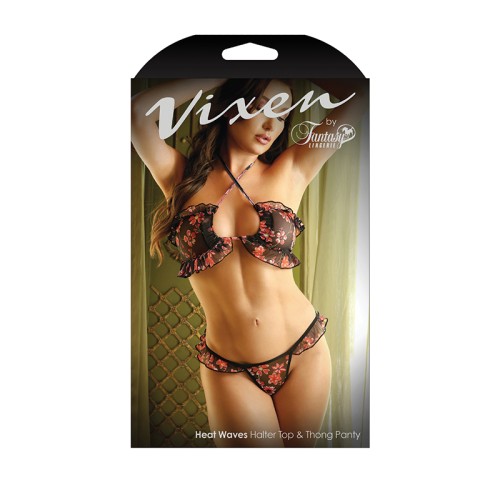 Fantasy Lingerie Vixen Heat Waves Floral Bralette & Panty