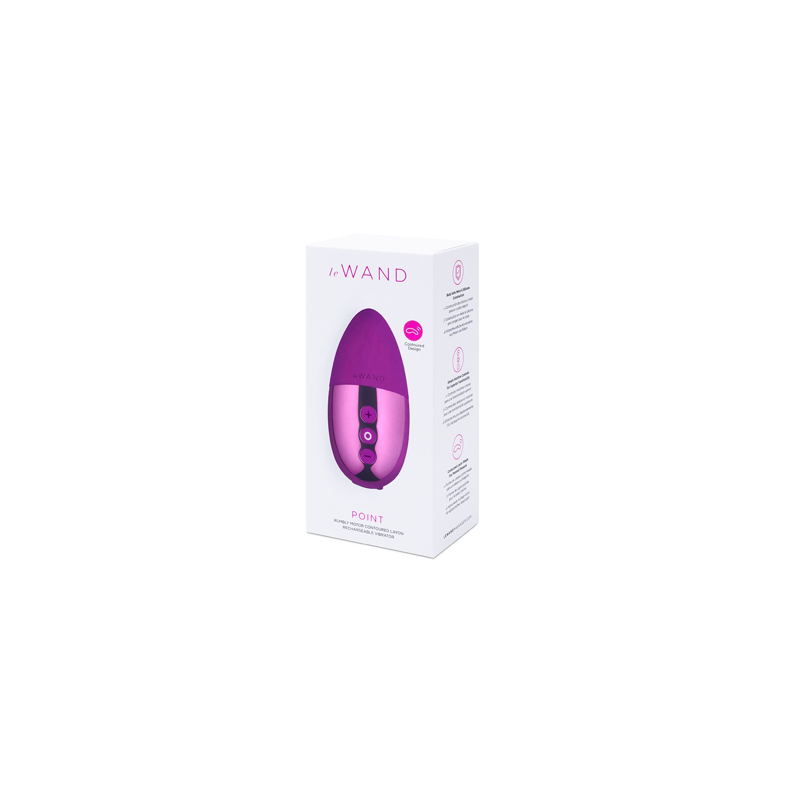 Le Wand Chrome Point Rechargeable Mini Vibrator Dark Cherry - Ultimate Pleasure Experience