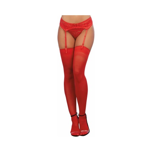 Dreamgirl Sheer Thigh-High Stockings with Back Seam