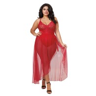 Dreamgirl Teddy & Sheer Mesh Maxi Skirt Set