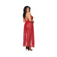 Dreamgirl Teddy & Sheer Mesh Maxi Skirt Set