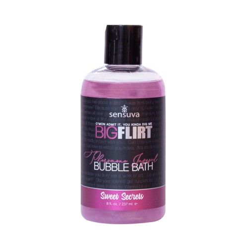 Sensuva Big Flirt Baño Espumoso Infundido con Pheromonas Sweet Secrets 8 oz.