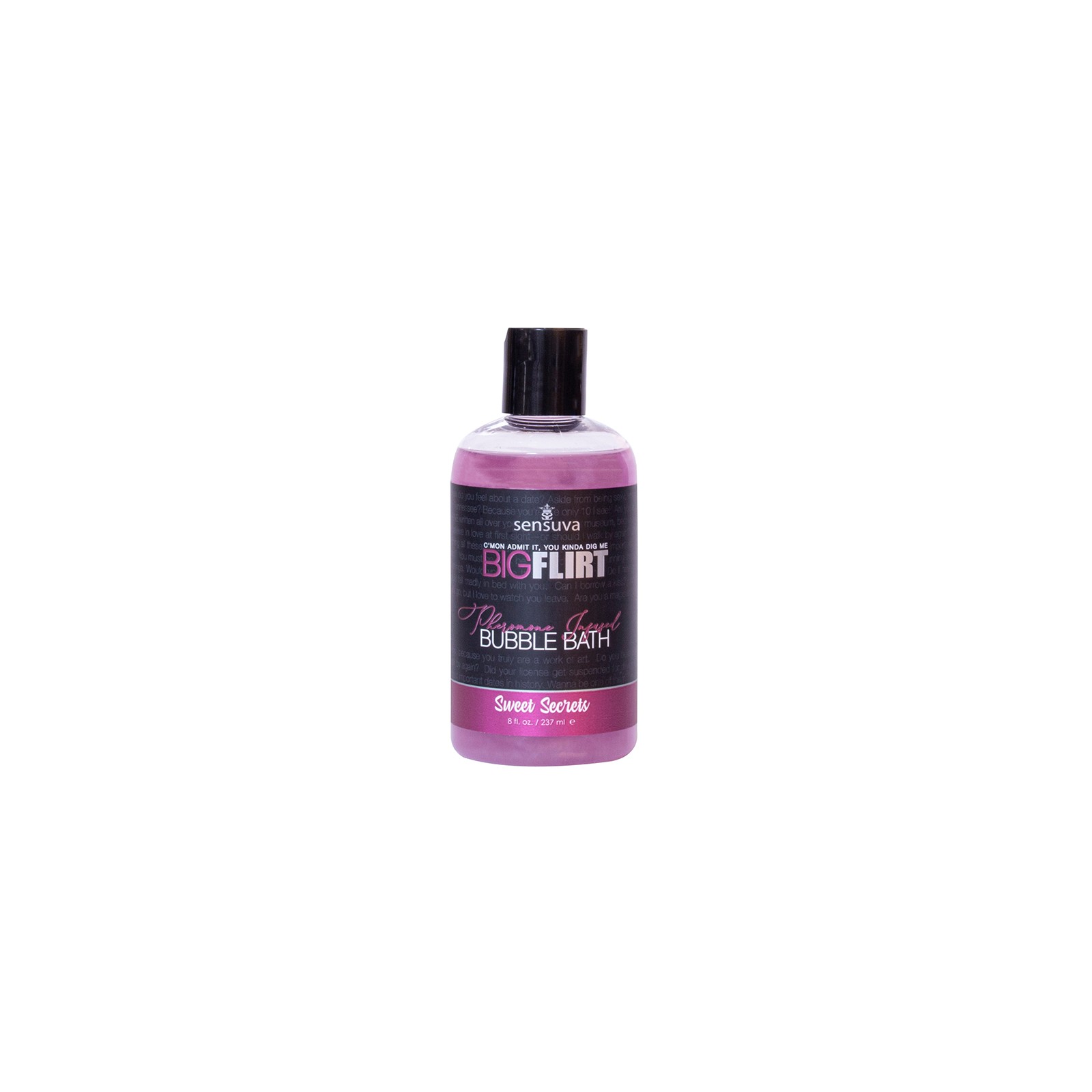 Sensuva Big Flirt Baño Espumoso Infundido con Pheromonas Sweet Secrets 8 oz.