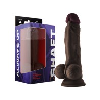 Shaft Model A 7.5 in. Dual Density Silicone Dildo with Balls