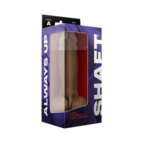 Dildo de Silicona de Densidad Dual Shaft Modelo A con Testículos Roble