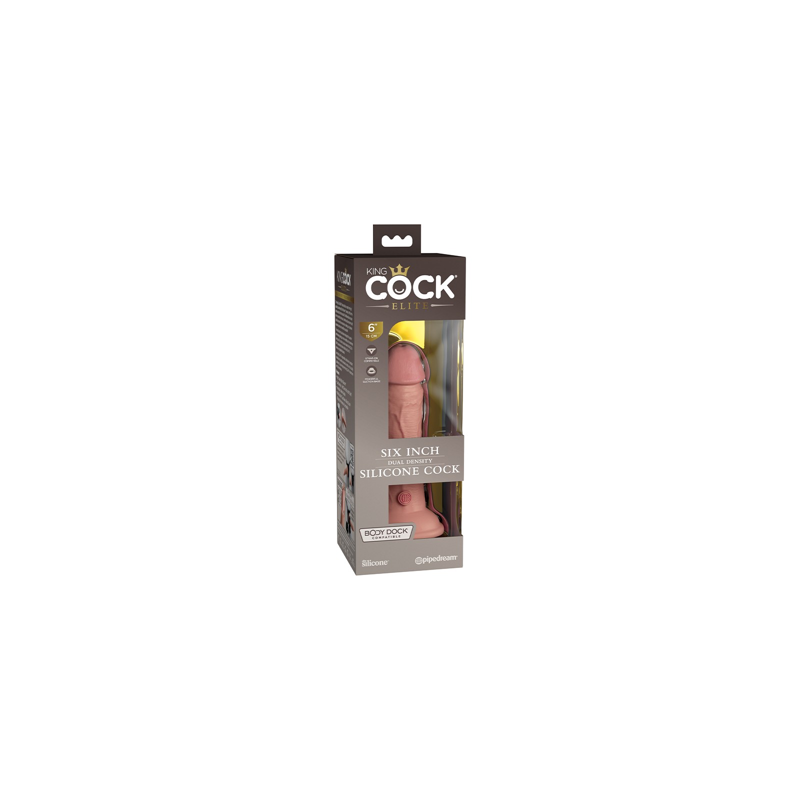 Dildo Realista de 6 in. King Cock Elite Beige