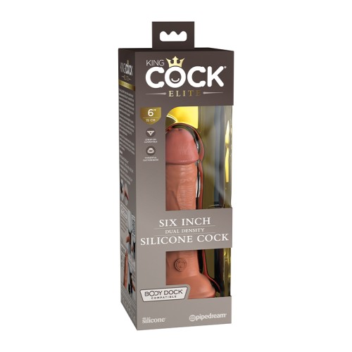 Pipedream King Cock Elite Dildo de Silicona de Densidad Dual de 6 Pulgadas