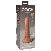 Pipedream King Cock Elite Dildo de Silicona de Densidad Dual de 6 Pulgadas