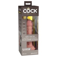 Pipedream King Cock Elite Dildo Vibrador 6 in. con Ventosa