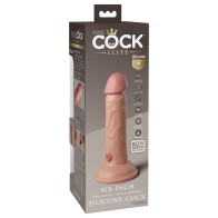 Pipedream King Cock Elite Dildo Vibrador 6 in. con Ventosa