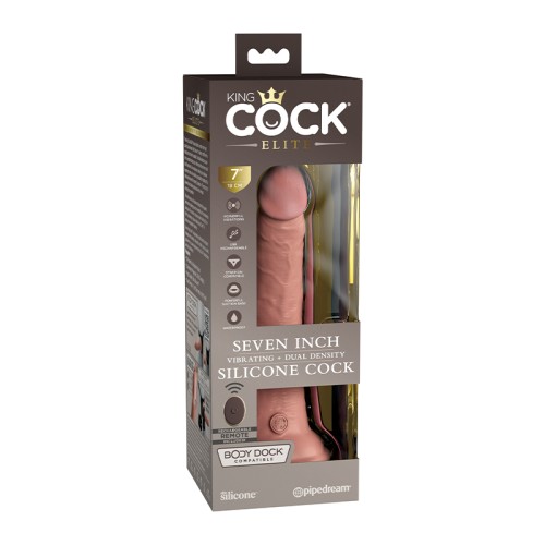 Pipedream King Cock Elite 7in Vibrating Dildo Beige