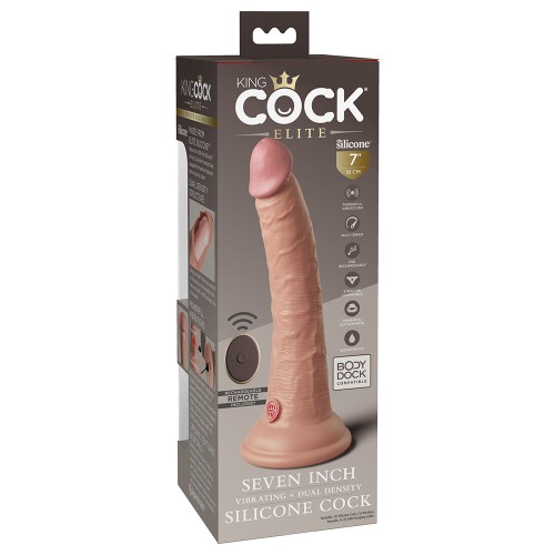 Pipedream King Cock Elite 7in Vibrating Dildo Beige