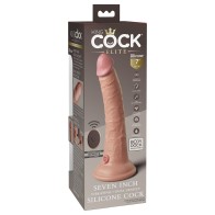 Pipedream King Cock Elite 7in Vibrating Dildo Beige