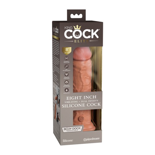 Dildo Vibrante King Cock Elite Tono Dorado 8 in.