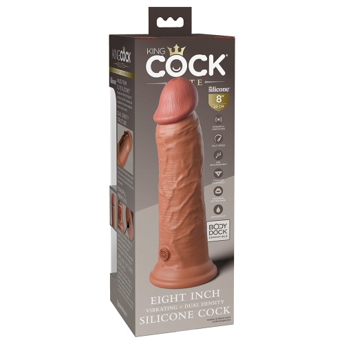 Dildo Vibrante King Cock Elite Tono Dorado 8 in.