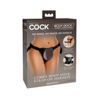 Pipedream King Cock Elite Arnés Comfy Body Dock Strap-On Negro