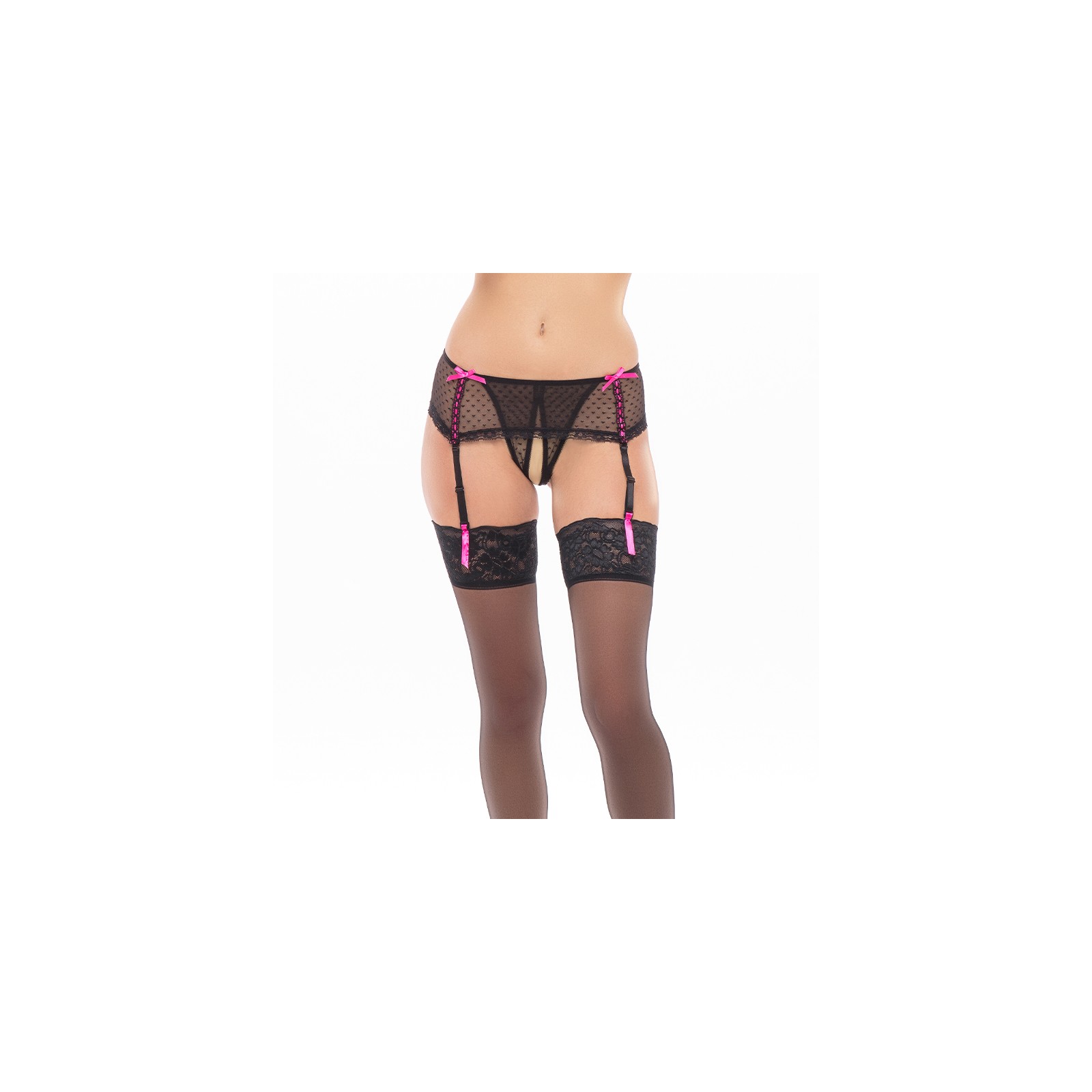 Tanga de liga sin entrepierna Rene Rofe Negro M/L