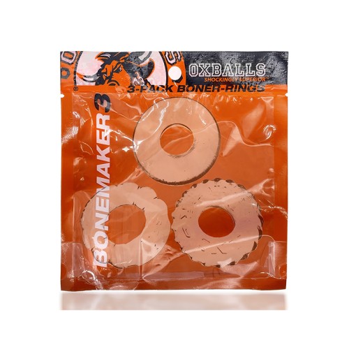 OxBalls Bonemaker 3-Pack Cockring Kit for Enhanced Pleasure