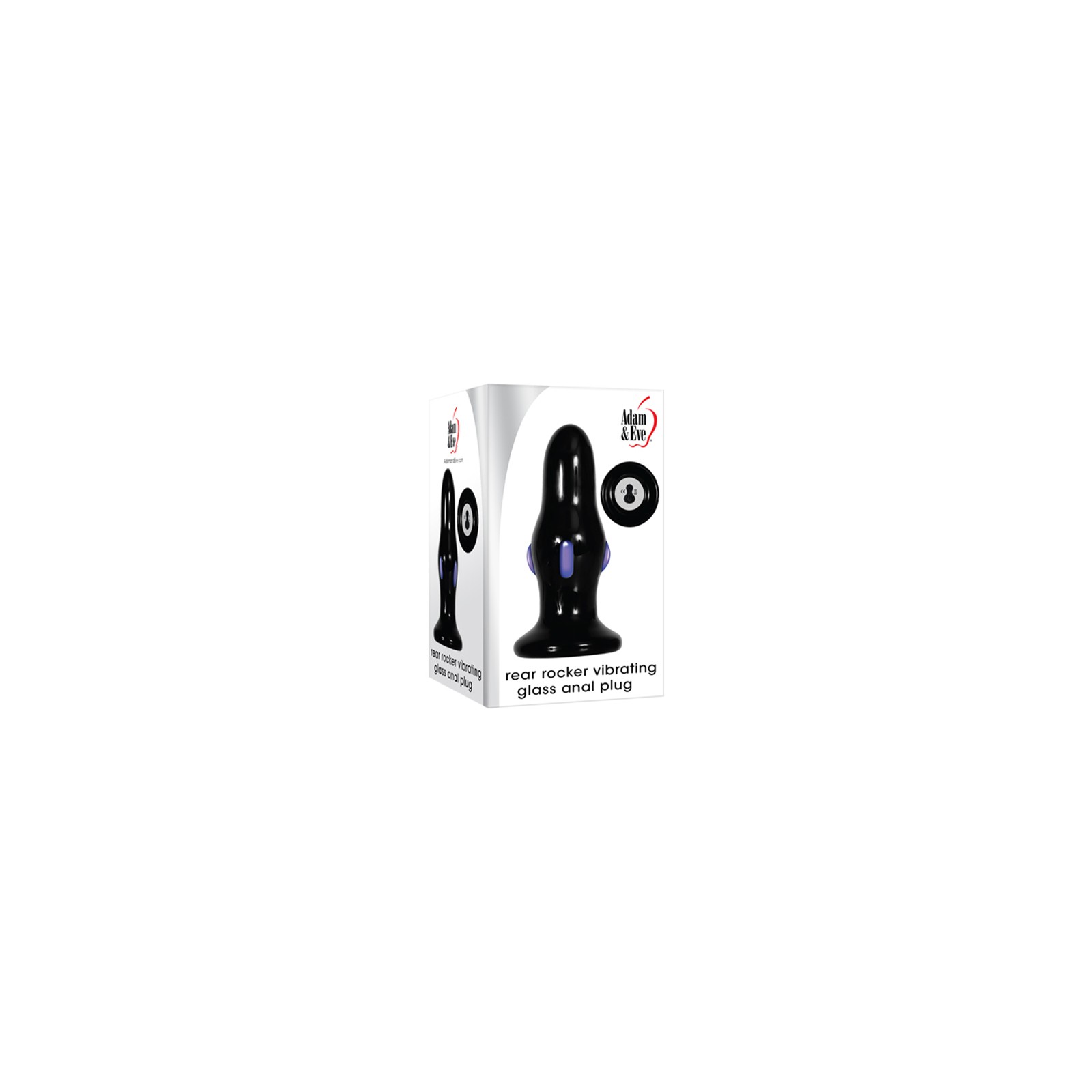 Adam & Eve Rear Rocker Rechargeable Vibrating Glass Anal Plug