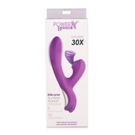 Curve Toys Power Bunny Shivers Vibrator - Dual Stimulation