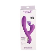 Curve Toys Power Bunny Shivers Vibrator - Dual Stimulation