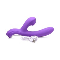 Curve Toys Power Bunny Shivers Vibrator - Dual Stimulation