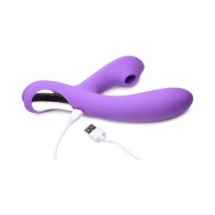 Curve Toys Power Bunny Shivers Vibrator - Dual Stimulation