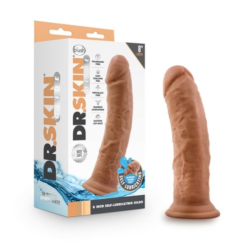 Dildo Auto-Lubricante Dr. Skin de 8 in.