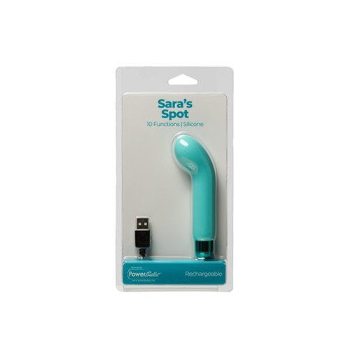 Sara's Spot Rechargeable Bullet with Removable G-Spot Sleeve Teal