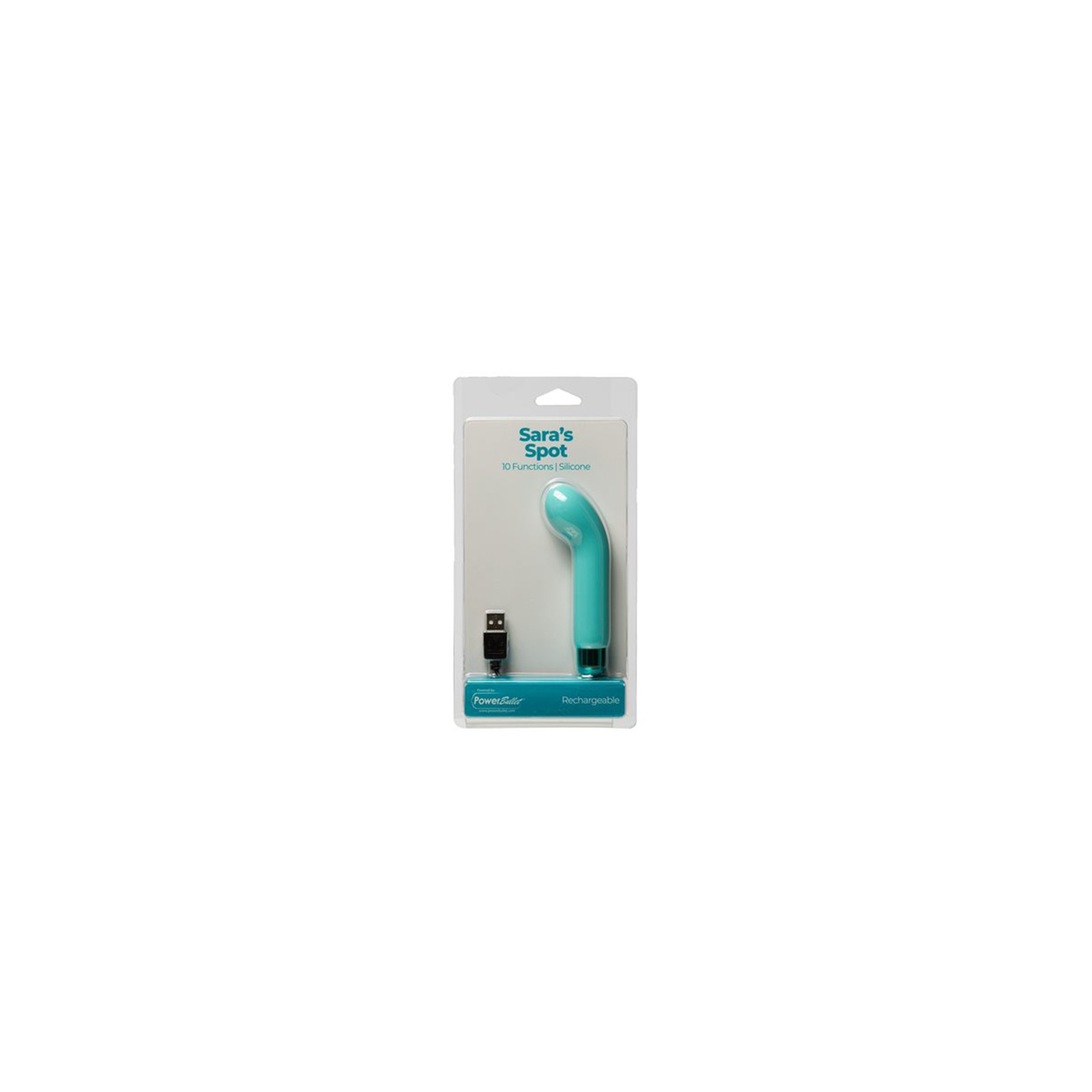 Bullet Recargable con Manga G-Spot Removible Sara’s Spot Aqua