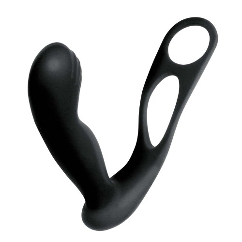 Butts Up Prostate Massager with Scrotum & Cock Ring Black